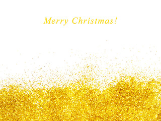 Christmas background with golden glitter