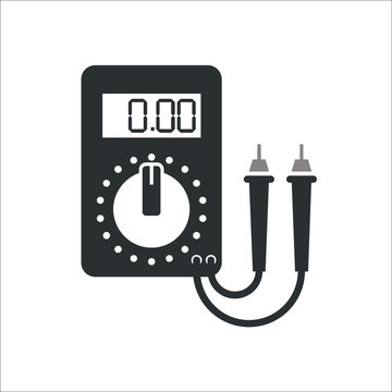 black multimeter measuring zero volts clip art preview