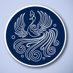 Chinese Traditional Blue And White Porcelain, Phoenix 