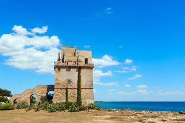 Torre Colimena on Salento sea coast, Italy