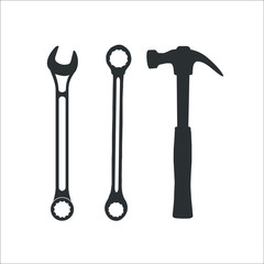 Wrench icon. Vector Illustration