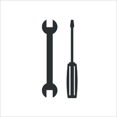 Wrench icon. Vector Illustration