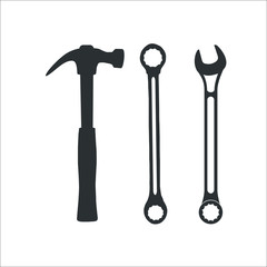 Wrench icon. Vector Illustration