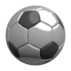 soccer ball silver and black