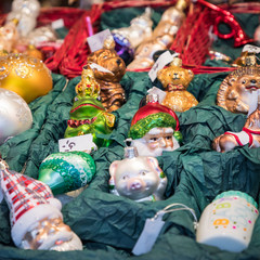 Fototapeta na wymiar Christmas decorations on the market in Berlin, Germany.