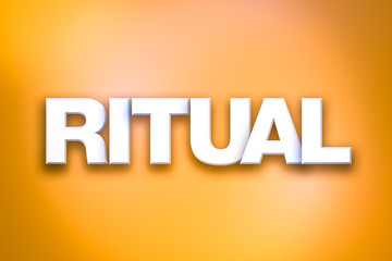 Ritual Theme Word Art on Colorful Background