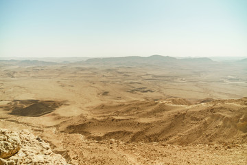 Fototapeta na wymiar Israel desert and crater mitzpe ramon.