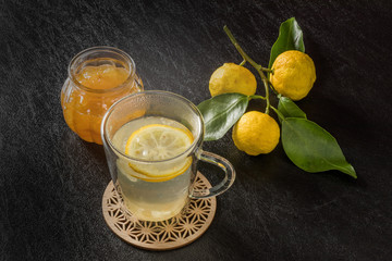 ゆず茶　ハーブティー　Herbal tea of ​​citrus in Japan
