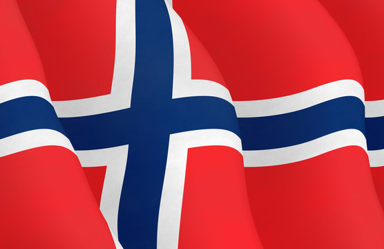 Illustraion of Norwegian Flag