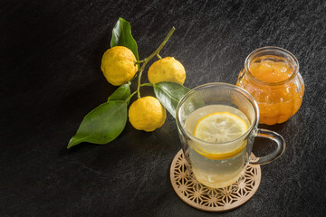 ゆず茶　ハーブティー　Herbal tea of ​​citrus in Japan © norikko