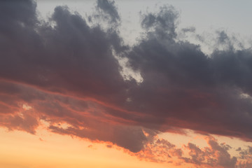 Cloudy sky during sunset