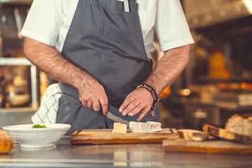 Chef cooking delicacy
