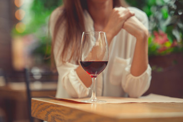 Woman in cafe
