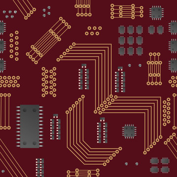 Micro chip seamless pattern.