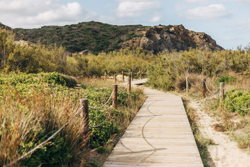 Fototapeta na wymiar Landscape in Mao- Menorca 
