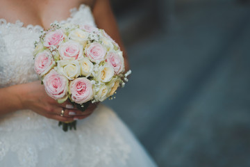 Bride's bouquet in hands