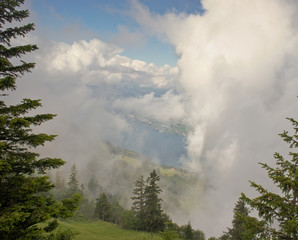 Rigi in clouds