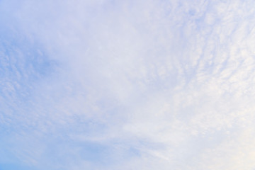 Blue sky with cloud in the evening.