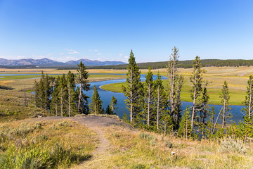 Yellowstone River at Hayden Valley, Wyoming, USA