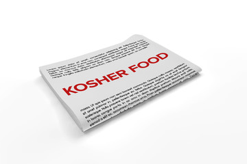 Kosher Food on Newspaper background
