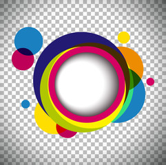 Background template with colorful circles