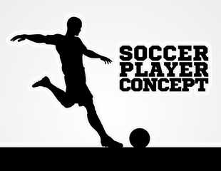 Soccer Football Player Concept Silhouette