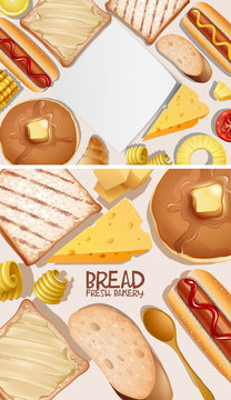 Two background design with bread