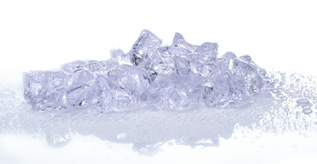 ice cubes with water