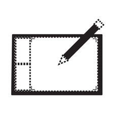 Fototapeta premium graphic tablet icon