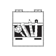 drawer with writing tools icon