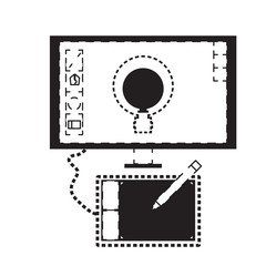 computer and graphic design concept