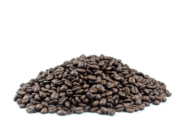 Coffee beans isolated on white background