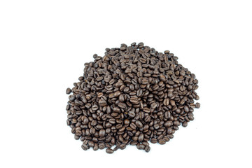 Coffee beans isolated on white background