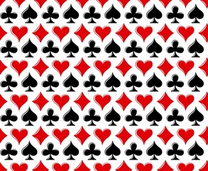 Background with symbols of playing cards.