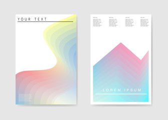 Abstract Poster Gradient Layers Background. Brochure Annual Template. Banner Identity Card Design. Vector illustration