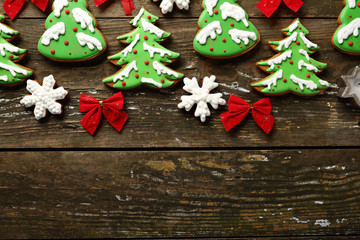 Holiday christmas cookies setting