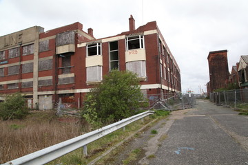Derelict industrial buildings, Hull fish dock. kingston upon Hull