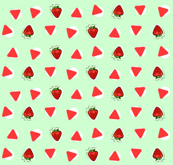 Beautiful background with strawberries