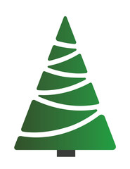 Christmas Tree on white background. Vector illustration