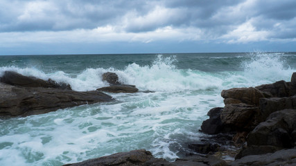 Fototapeta premium Beach on Lofoten in Unstad, Norway. Best place for Arctic surfing