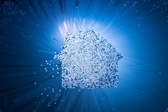 fiber optic connection to house