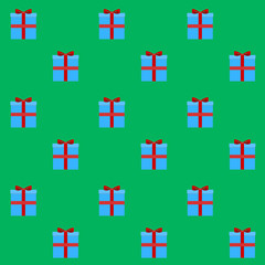 Gift box seamless pattern