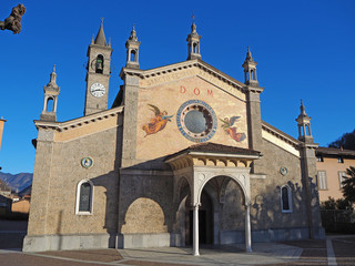 Fototapeta na wymiar Fiorano al Serio, Bergamo, Italy. The main church of Saint Giorgio