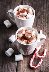 Christmas cocoa with marshmallow