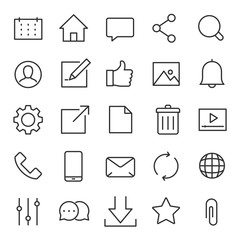 Interface icons for the website and app. Vector linear icon. Line with Editable stroke