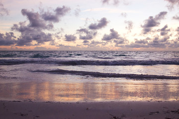 Fototapeta premium Sunrise on the beach in Punta Cana, Dominican Republic.