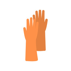 Flat icon of rubber glove
