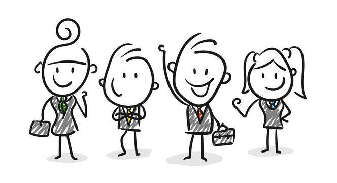 Strichfiguren / Strichm&auml;nnchen: Business, Businessleute. (Nr. 157)