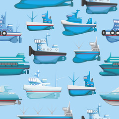 Vector Pattern on a theme of sea ships