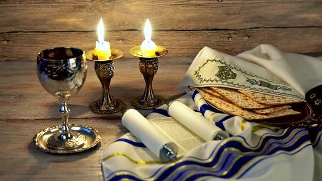 jewish holiday celebration shabbat eve table